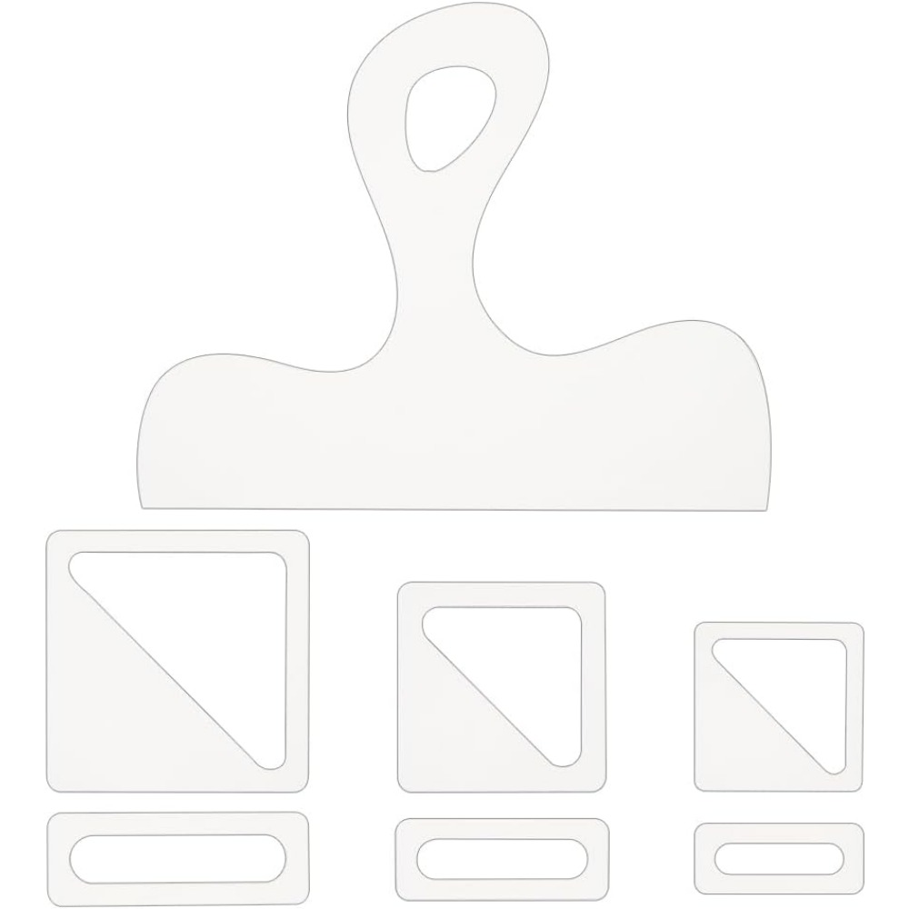 Woodworking Router Templates - 7 adet Şarküteri Şablonu Akrilik Saplı