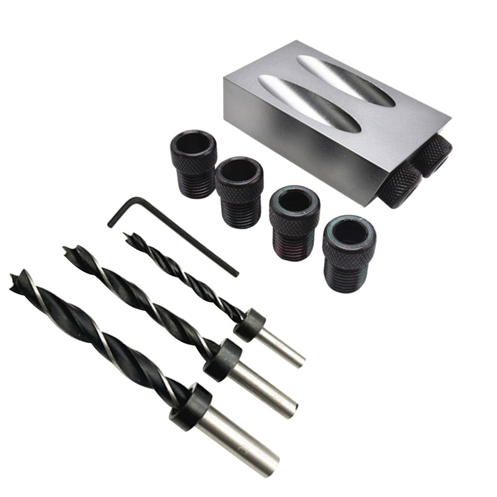 Woodworking Drill Bits - 34 adet eğik delik matkap seti