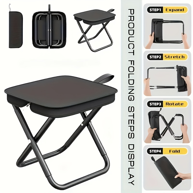 Woodworking Outdoor Furniture - Taşınabilir Katlanır Tabure Hafif Kamp Sandalyesi