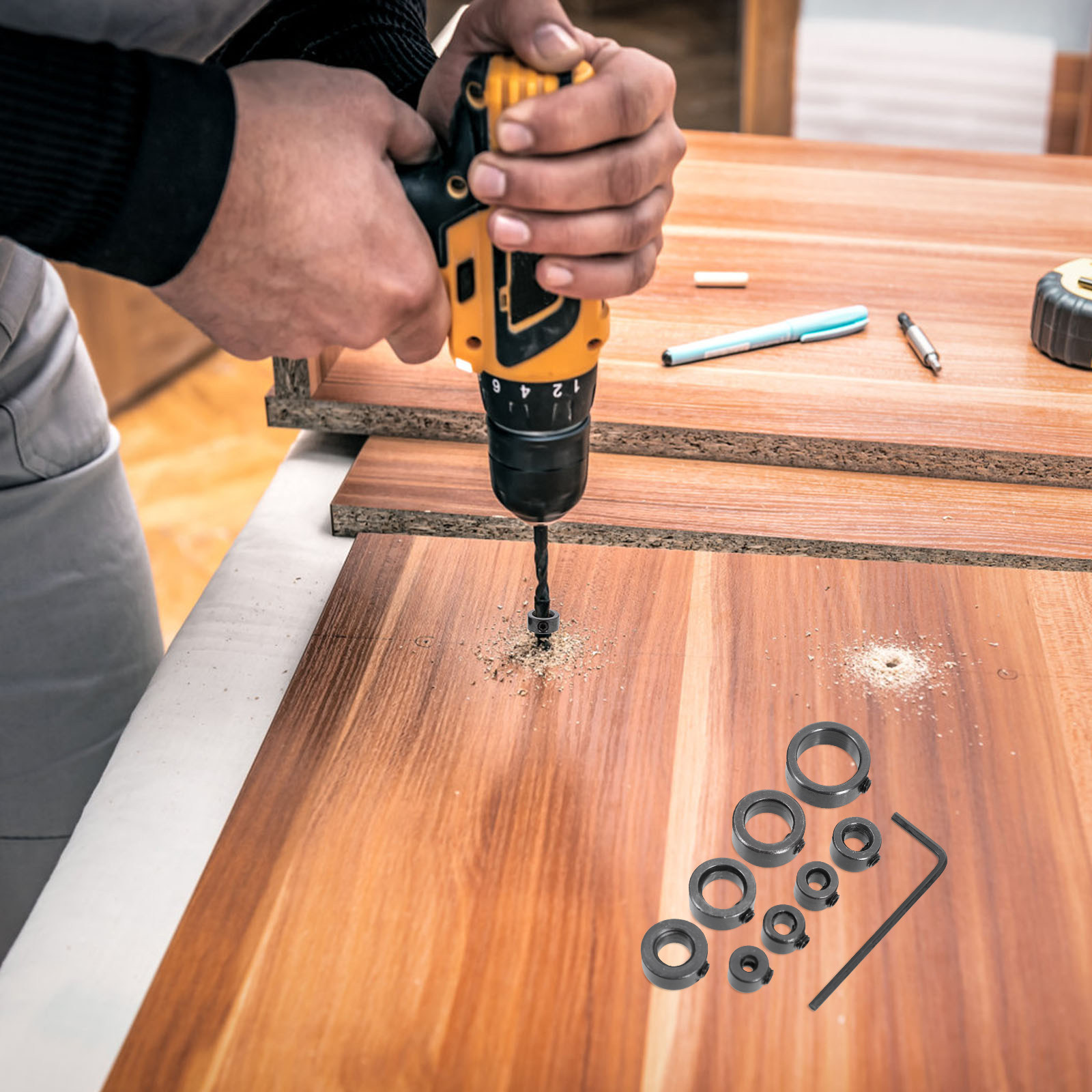 1 Takım Matkap Ucu Durdurma Ya - Woodworking Drill Bits incelemesi ve fiyatı