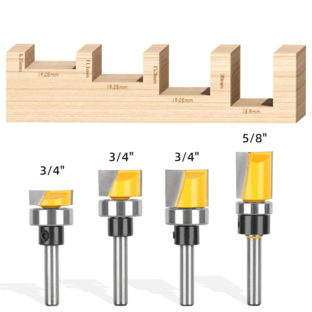 1/4 İnç Saplı, Rulmanlı, Karbü - Woodworking Router Templates incelemesi ve fiyatı