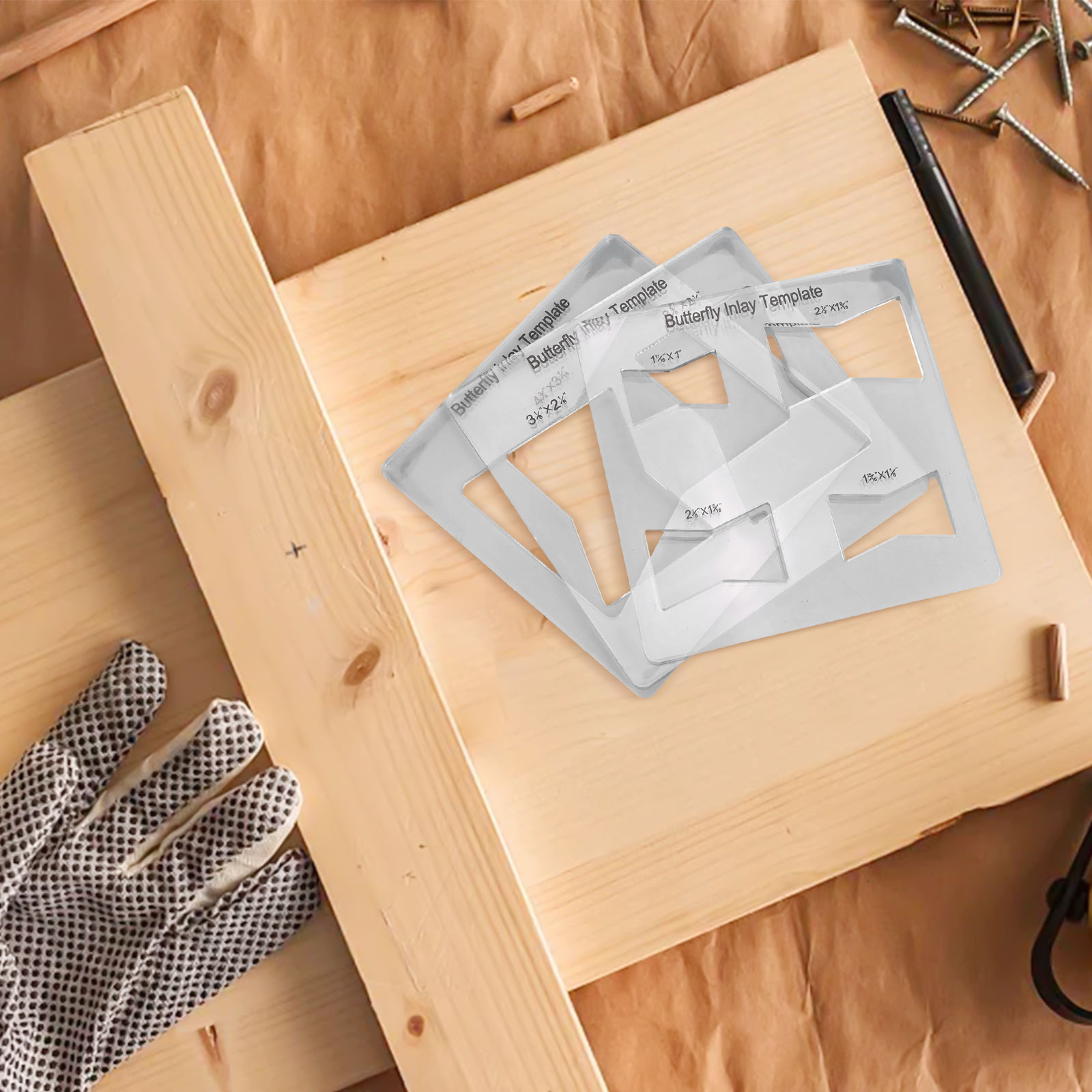 Şeffaf Akrilik Kelebek Kakma Ş - Woodworking Router Templates incelemesi ve fiyatı