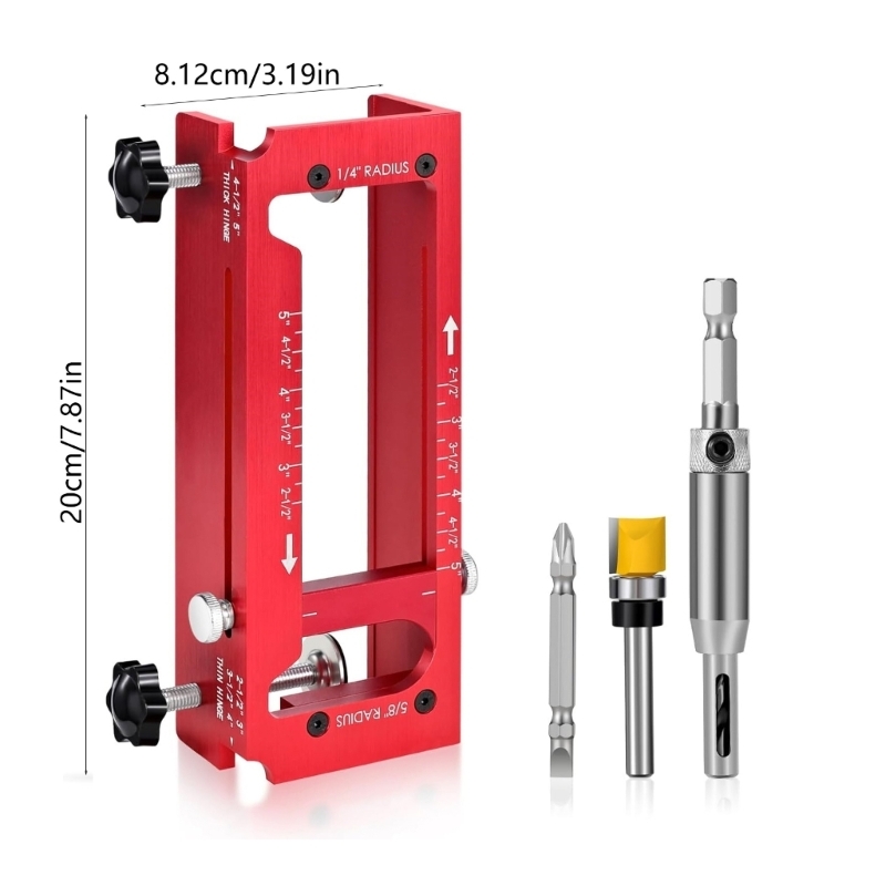 203F Kapı Menteşe Jigleri 2,5” - Woodworking Router Templates incelemesi ve fiyatı